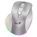 MOUSE ERGO MINI SILENCIOSO RECARGABLE ERGO 9000S PRO SILVER - Imagen 2