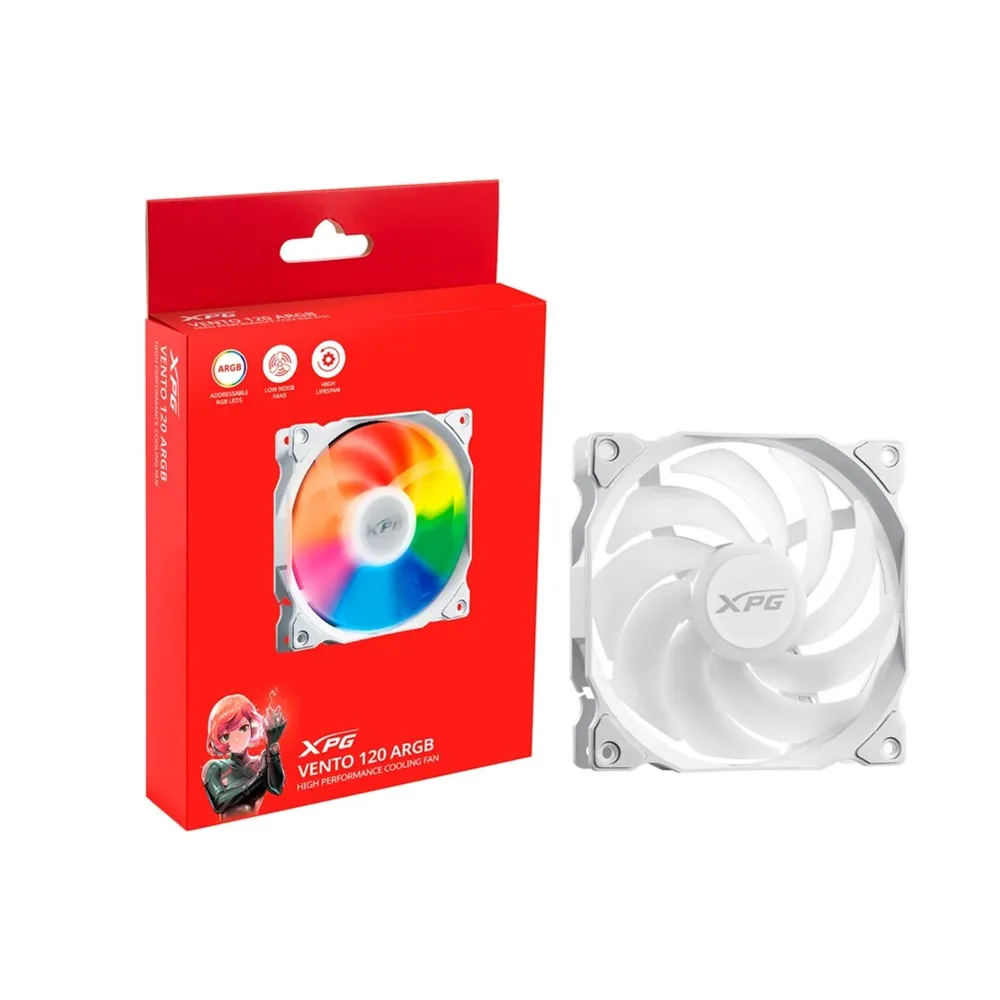 159061-1600-auto Ventiladores XPG Vento 120 ARGB Blanco, 120 mm - Imagen 1