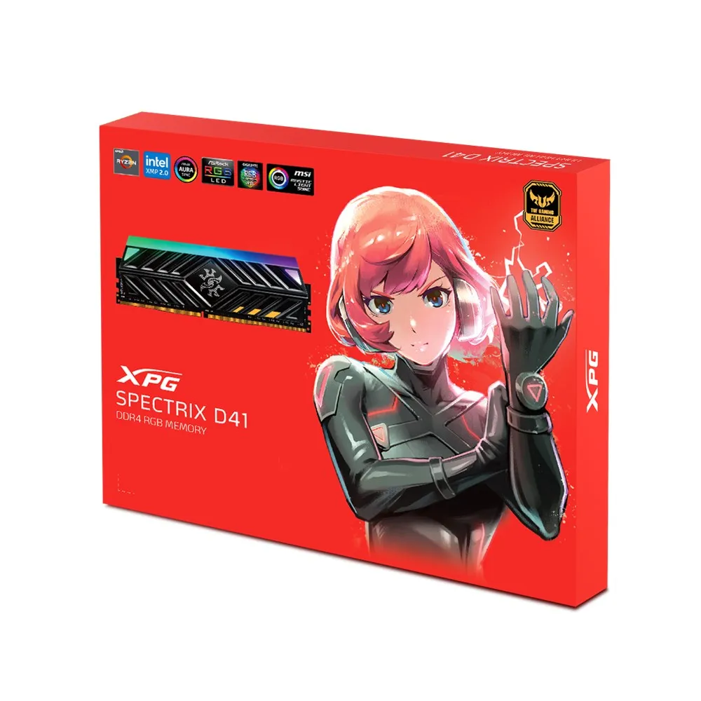 162750-1600-auto Memoria RAM XPG D41 DDR4 16GB 3200Mhz RGB - Imagen 1