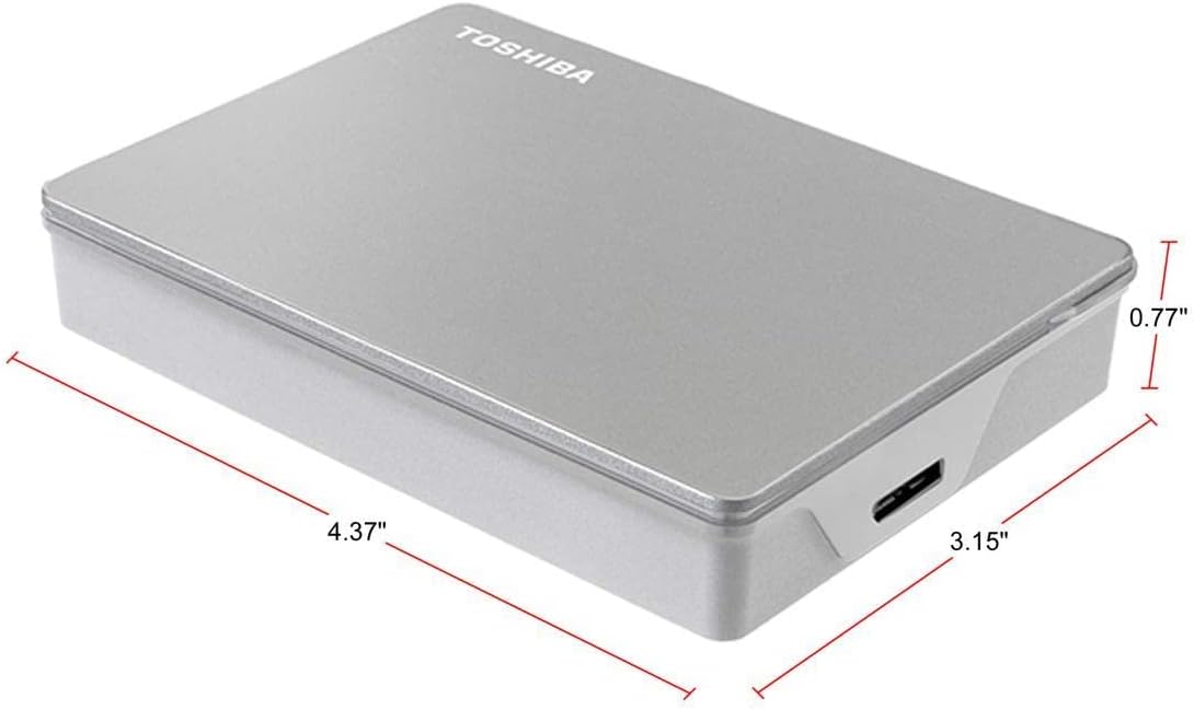 51CeMDLEvrL._AC_SL1280_ Toshiba Canvio Flex HDTX140XSCCA - Disco duro externo portátil USB-C USB 3.0 - Imagen 1