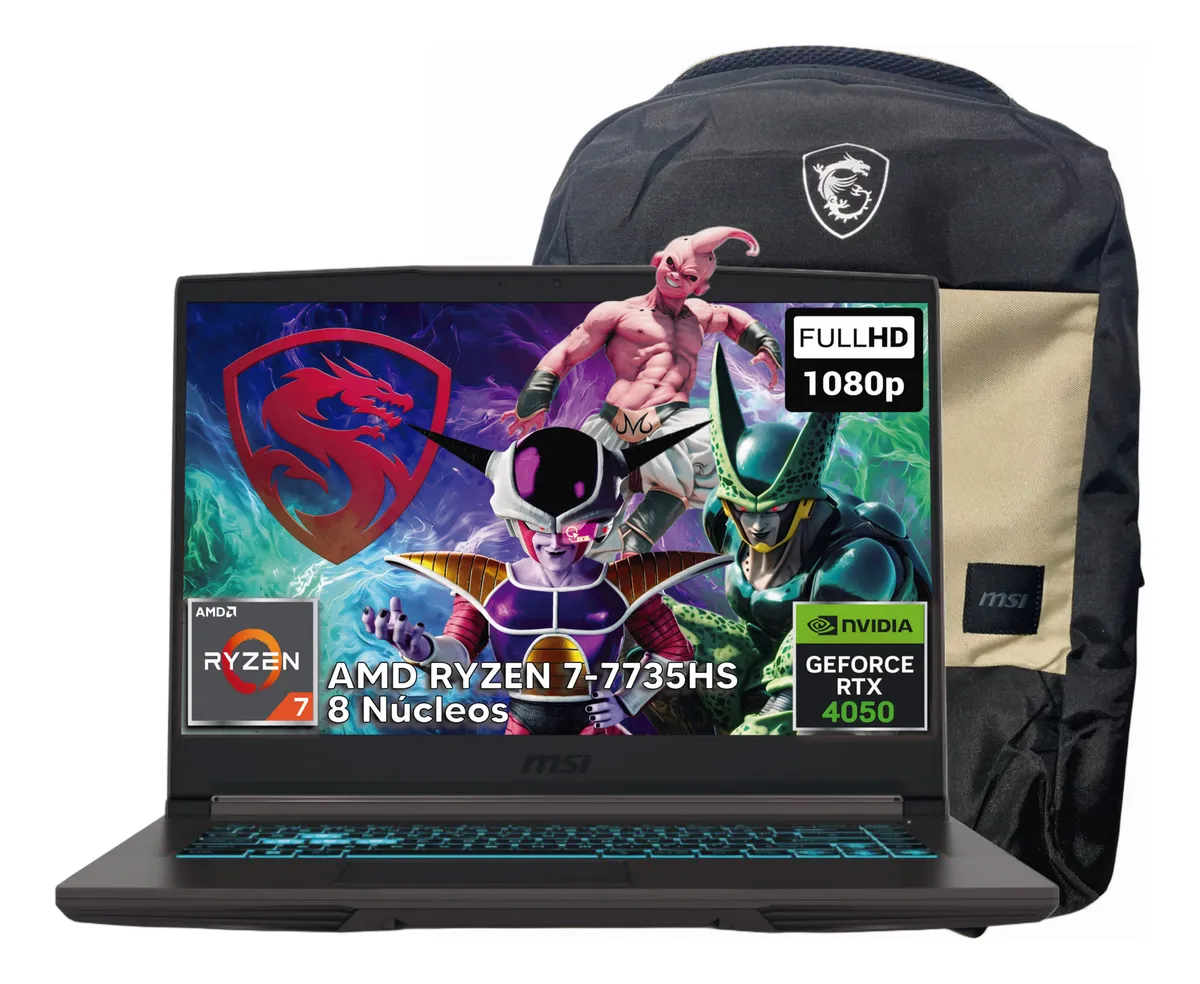 D_NQ_NP_2X_802484-MCO92391483325_092025-F Portatil Msi A15 R7-7735hs Rtx 4050 16gb 512gb + Mochila Negro - Imagen 1